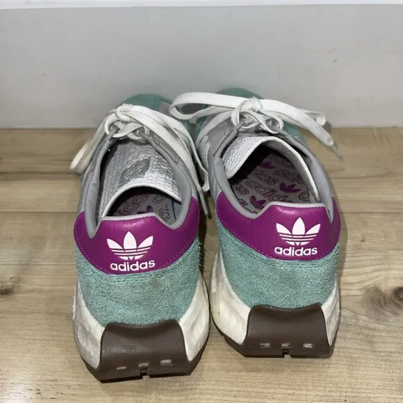 Adidas Retropy E5 Men's 10.5 Gray Collegiate Green Athletic Low Top Sneakers