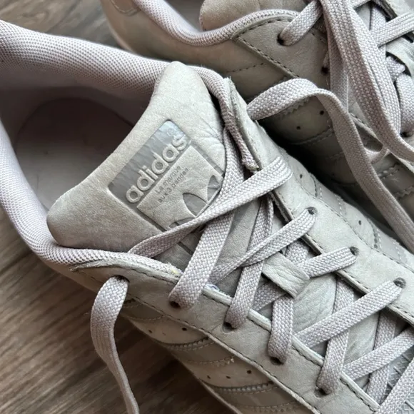Adidas Superstar 'Grey Suede' Low Top Sneakers | 8