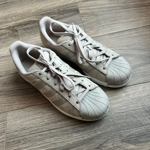 Adidas Superstar 'Grey Suede' Low Top Sneakers | 8
