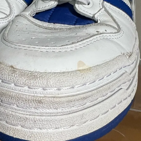 Adidas Triple Platform Low Top White Royal Blue Detail Lace Up Velcro Top 10.5
