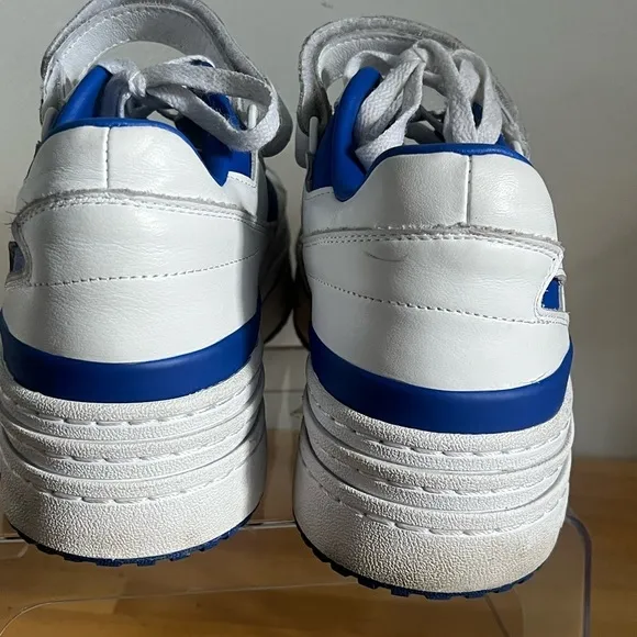 Adidas Triple Platform Low Top White Royal Blue Detail Lace Up Velcro Top 10.5