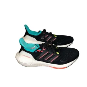 Adidas Ultraboost Black/ Mint Green Low Top Athletic Comfort Sneakers Size 11.5