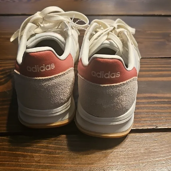 Adidas White and Pink Casual Sneakers