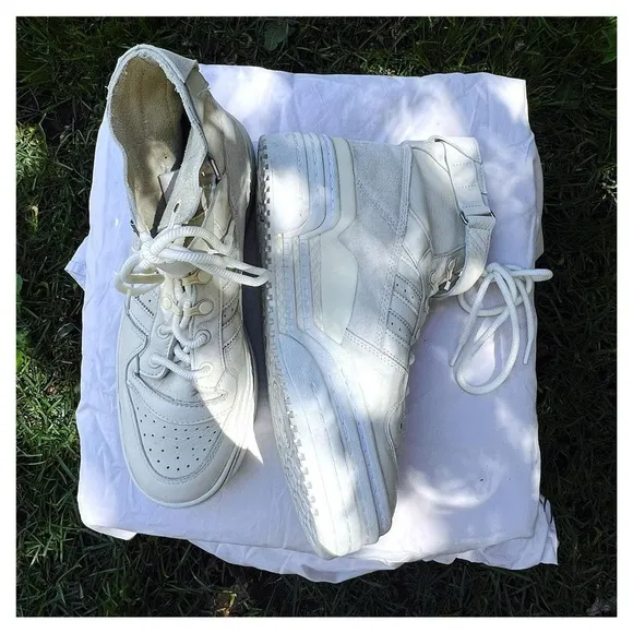 Adidas Women's Cream High-Top Sneakers