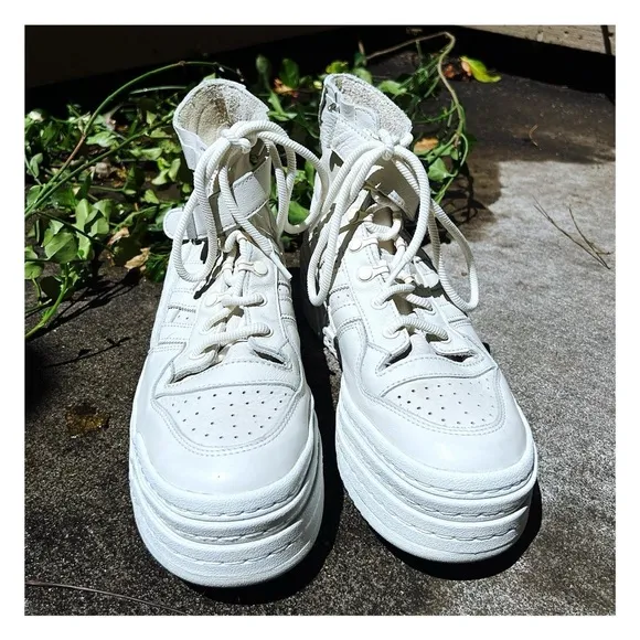 Adidas Women's Cream High-Top Sneakers