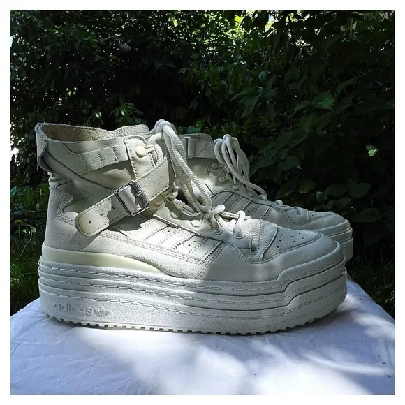 Adidas Women's Cream High-Top Sneakers