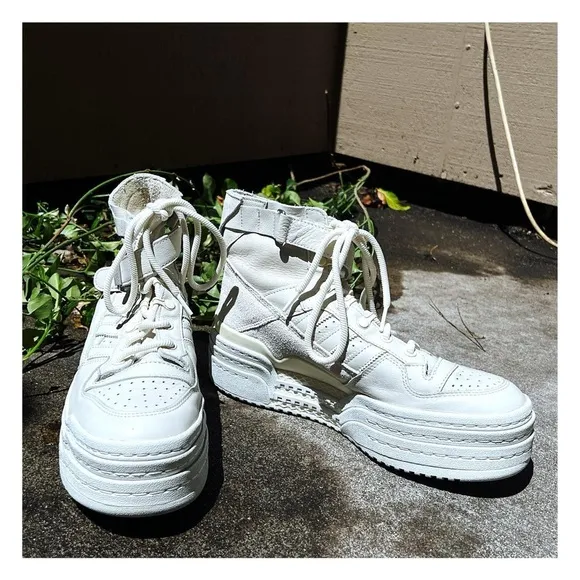 Adidas Women's Cream High-Top Sneakers