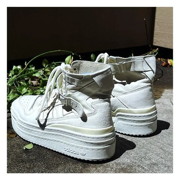 Adidas Women's Cream High-Top Sneakers