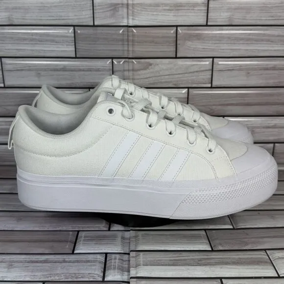 Adidas Women's White Bravada 2.0 Platform Sneakers Shoe Size 10.5-NEW