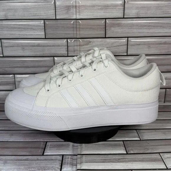 Adidas Women's White Bravada 2.0 Platform Sneakers Shoe Size 10.5-NEW