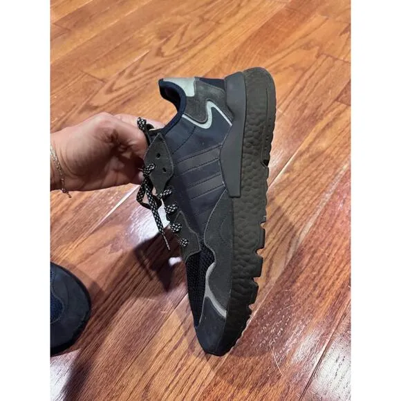 Adidas x 3M Sneakers Black Grey Mesh Patterned Laces Level Design Size 10.5