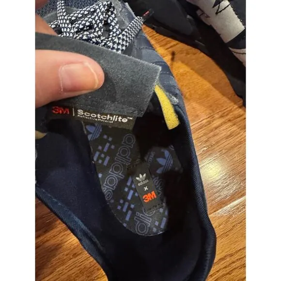 Adidas x 3M Sneakers Black Grey Mesh Patterned Laces Level Design Size 10.5