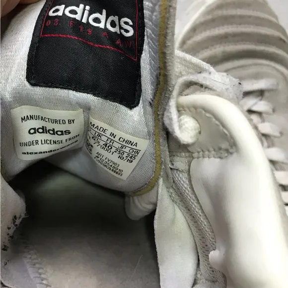 Adidas x Alexander Wang b-ball soccer grey suede leather low top sneakers 7