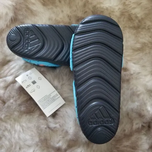 ADIDAS AltaSwim I Toddler Boys Swim Ready Sandals in Blue &amp; Orange Size 11 NEW