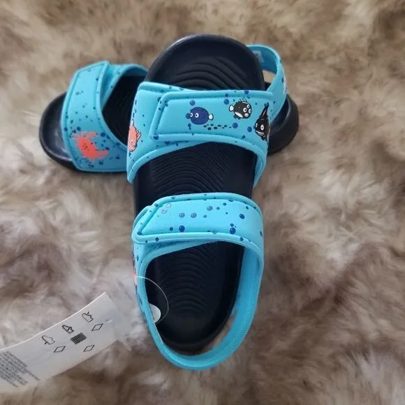 ADIDAS AltaSwim I Toddler Boys Swim Ready Sandals in Blue &amp; Orange Size 11 NEW