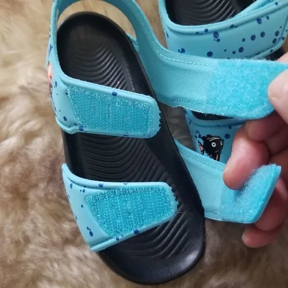 ADIDAS AltaSwim I Toddler Boys Swim Ready Sandals in Blue &amp; Orange Size 11 NEW