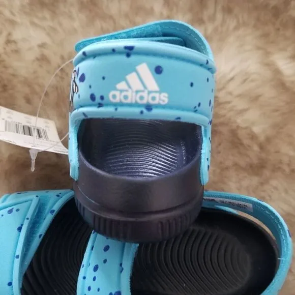 ADIDAS AltaSwim I Toddler Boys Swim Ready Sandals in Blue &amp; Orange Size 11 NEW