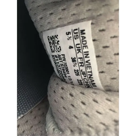 Adidas Men's Stella McCartney Canvas Low Top Athletic Sneakers Size 5.5 White
