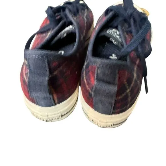 adidas Nizza RF Platform Red Plaid Sneakers size 8 women’s