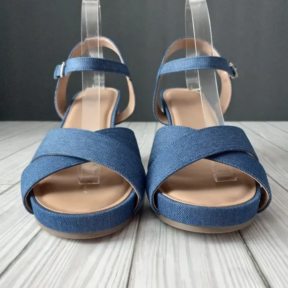 Aerosoles Porter Denim Wedge Sandals