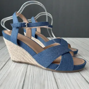 Aerosoles Porter Denim Wedge Sandals