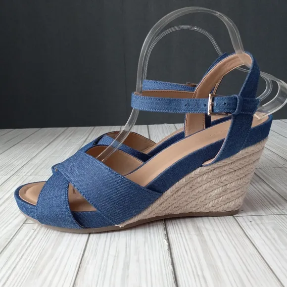 Aerosoles Porter Denim Wedge Sandals