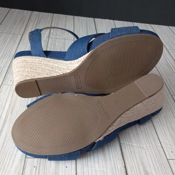 Aerosoles Porter Denim Wedge Sandals