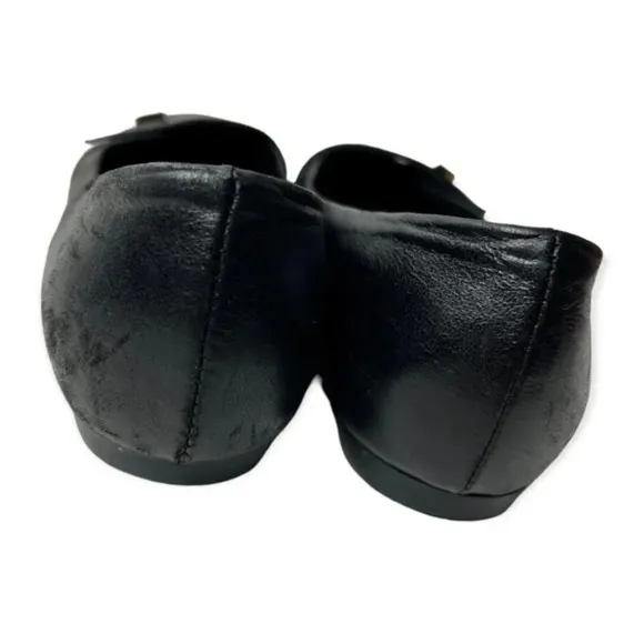 AGL Attilio Giusti Leombruni Black Leather Pointy Flats
