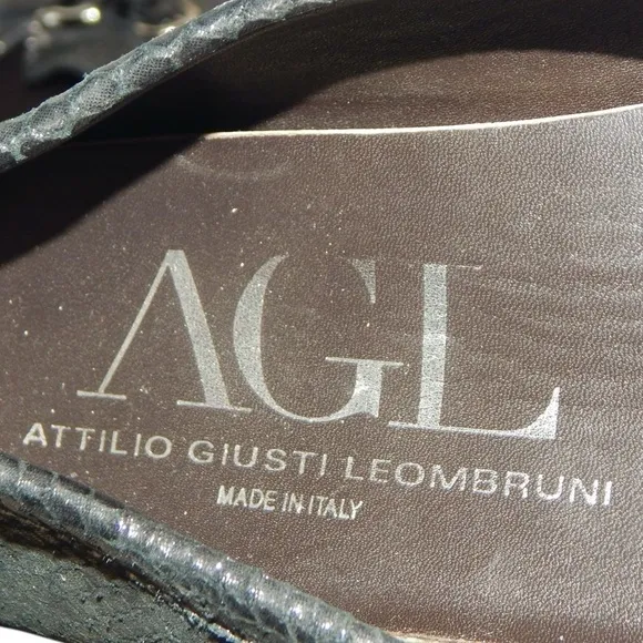 AGL Attilio Giusti Leombruni Jenah Gray Leather Driving Loafers Size 38 /US 8
