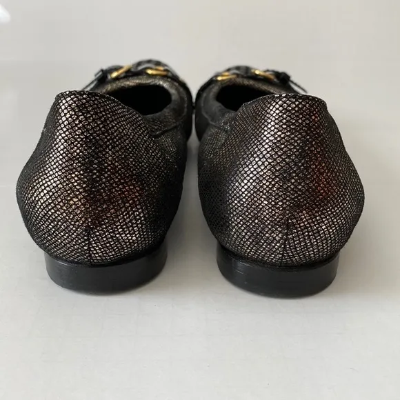 AGL Attilio Giusti Leombruni Leather Cap Toe Ballet Flats Black