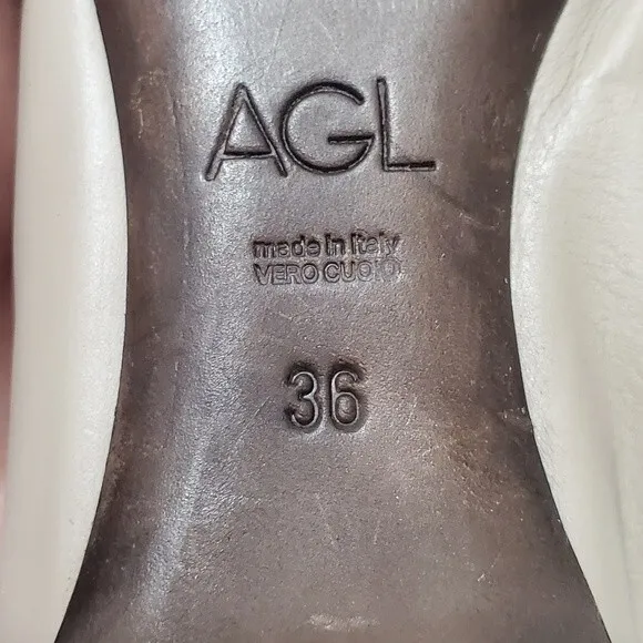 AGL Monika Cap Toe Womens Buckled Slip on Ballet Leather Flats NWOB EU size 36