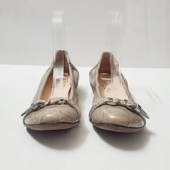 AGL Monika Cap Toe Womens Buckled Slip on Ballet Leather Flats NWOB EU size 36