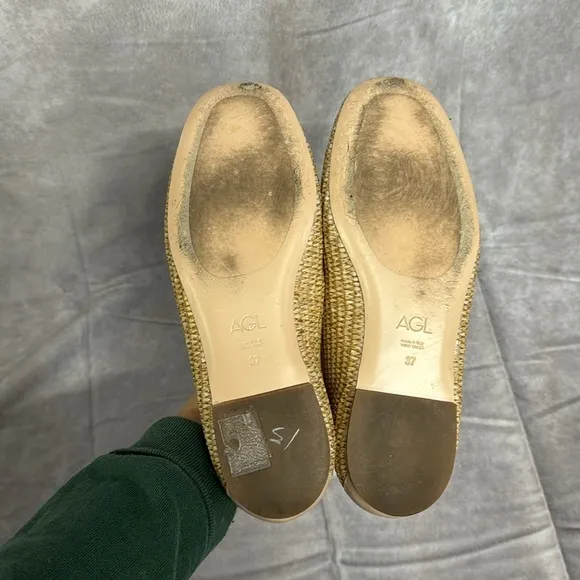 AGL Sheryl Raffia Loafers
