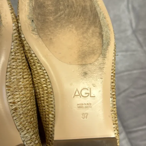 AGL Sheryl Raffia Loafers