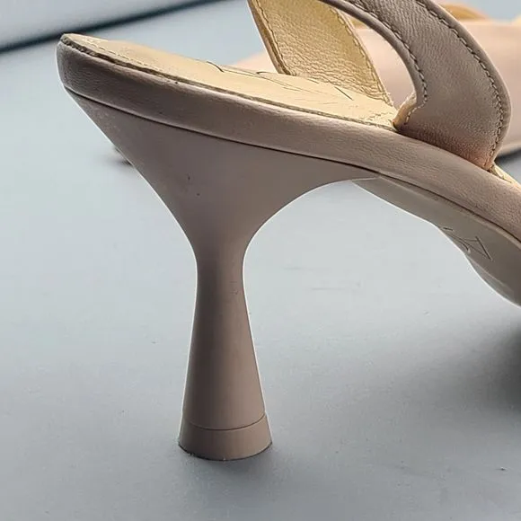 AGL Womens Sandals Heeled blush Cream leather slingback strap sz EUR 36 US 6
