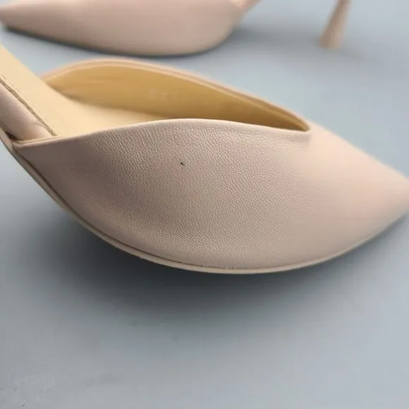AGL Womens Sandals Heeled blush Cream leather slingback strap sz EUR 36 US 6