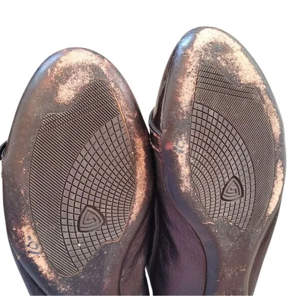 AGL Brown Metallic Formal Ballet Flats Size 6.5