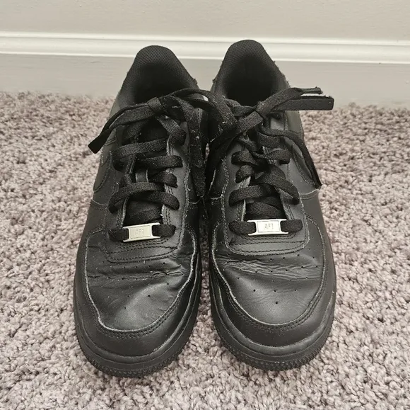 Air Force 1 Nike Sneakers size 7 youth black low top