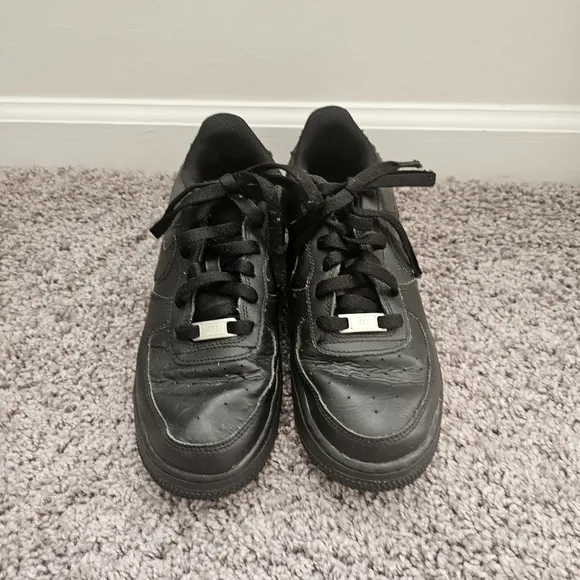 Air Force 1 Nike Sneakers size 7 youth black low top