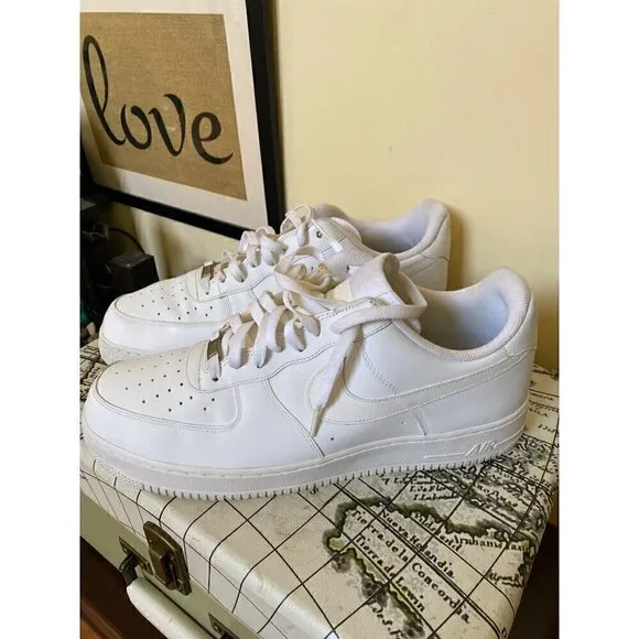 Air Force White on White 2011 Low Top Sneakers sz 14