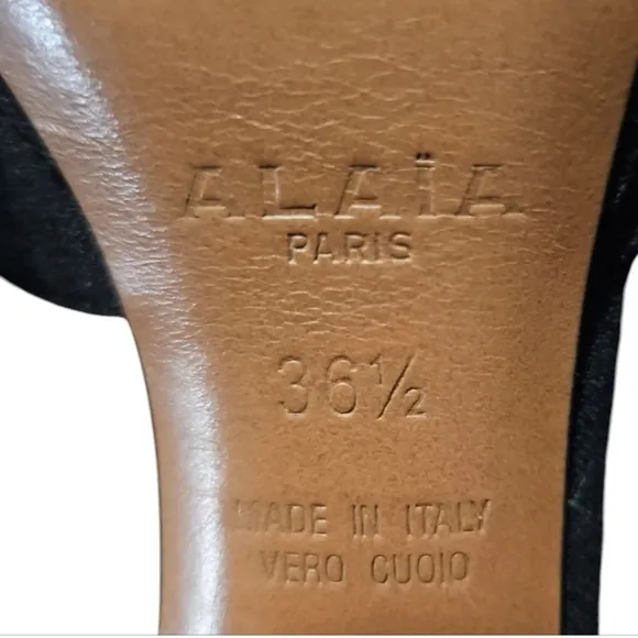 ALAIA | Vintage Black Ankle Strap Sandals in Size EU 36.5 / US 6.5