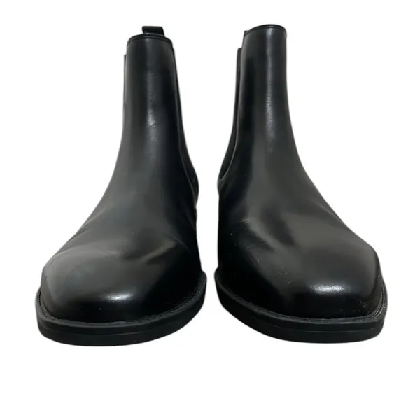 Aldo Chelsea Boots Black Leather Mens Size 11 Biondi-r Pull On