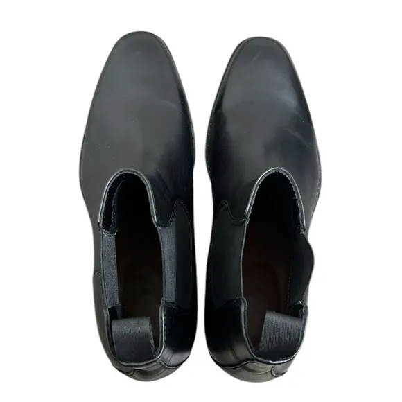 Aldo Chelsea Boots Black Leather Mens Size 11 Biondi-r Pull On