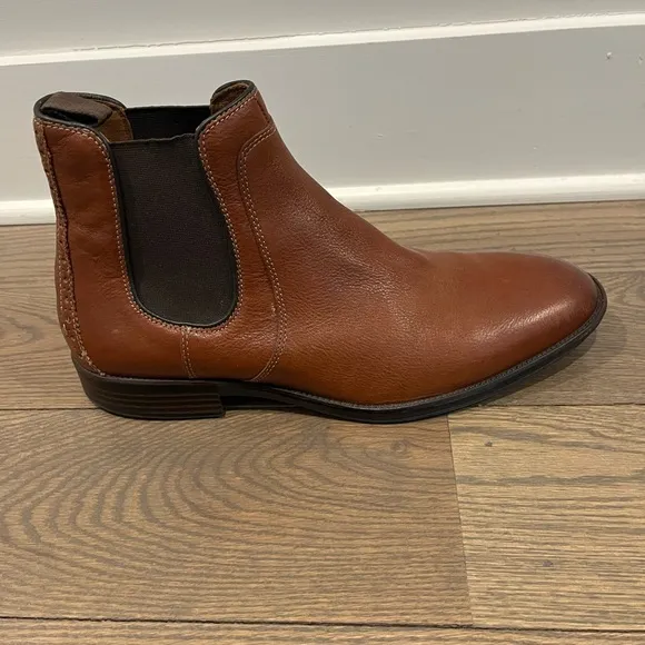 Aldo Men's Brown Leather Hendrick Chelsea Boots Size 10