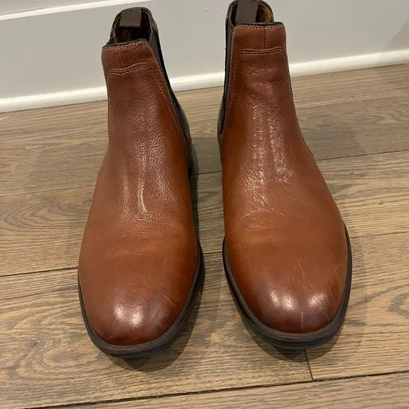 Aldo Men's Brown Leather Hendrick Chelsea Boots Size 10