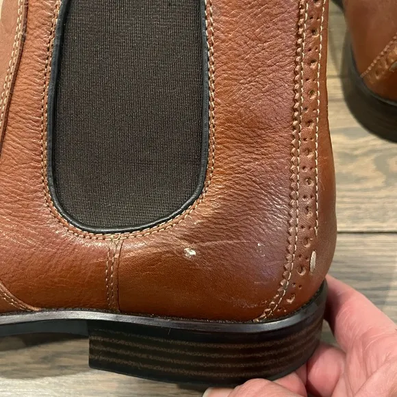 Aldo Men's Brown Leather Hendrick Chelsea Boots Size 10