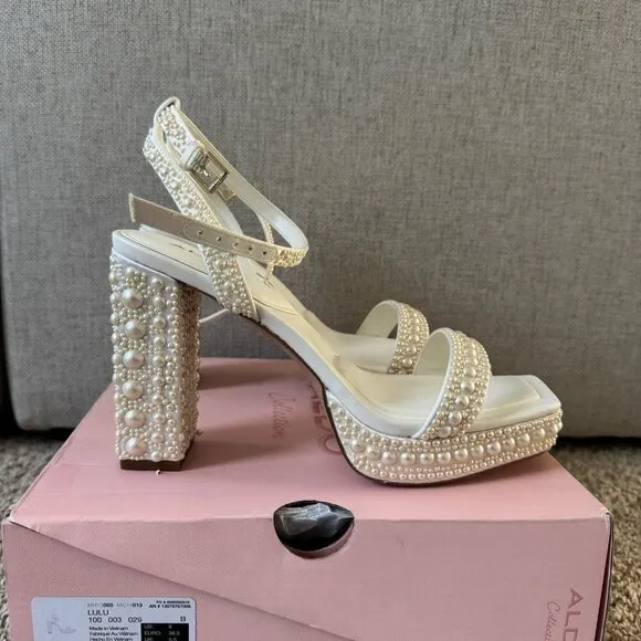 Aldo White High Heeled Sandals
