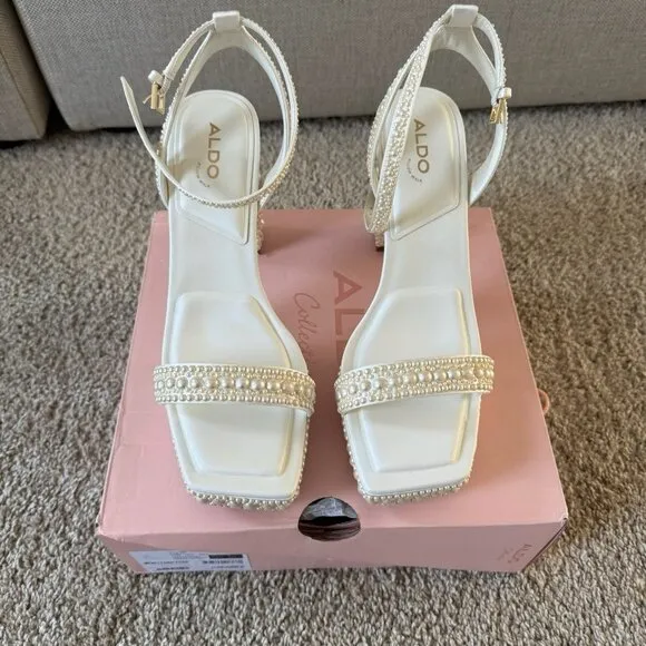 Aldo White High Heeled Sandals
