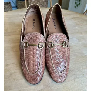 Aldo Woven Leather Shoes Loafers Size 11