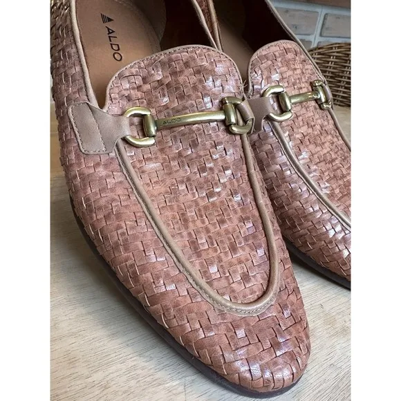 Aldo Woven Leather Shoes Loafers Size 11